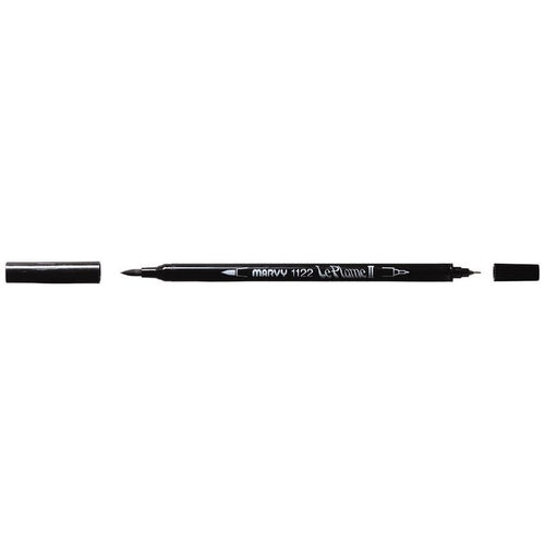 Marvy - Le Plume II - Duel Tip Marker - Black