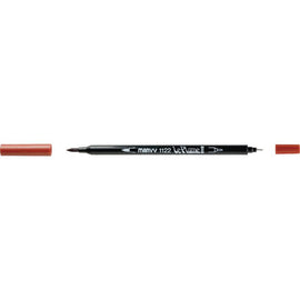 Marvy - Le Plume II - Duel Tip Marker - Brown