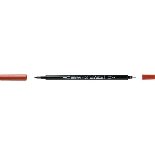 Marvy - Le Plume II - Duel Tip Marker - Brown