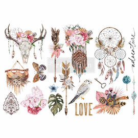 Prima Marketing - Re-Design Decor Transfers - Bohemian Solstice (3 Sheets - 6"x12")