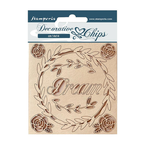 Stamperia - Rose Parfum - Decorative Chips (14x14cm) "Dream"