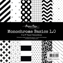 Paper Rose - Monochrome Basics 1.0 - 6x6 Paper Collection