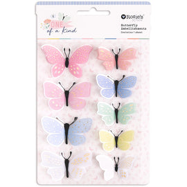 Rosie's Studio - One of a Kind - Butterfly Embellishments (9pc)