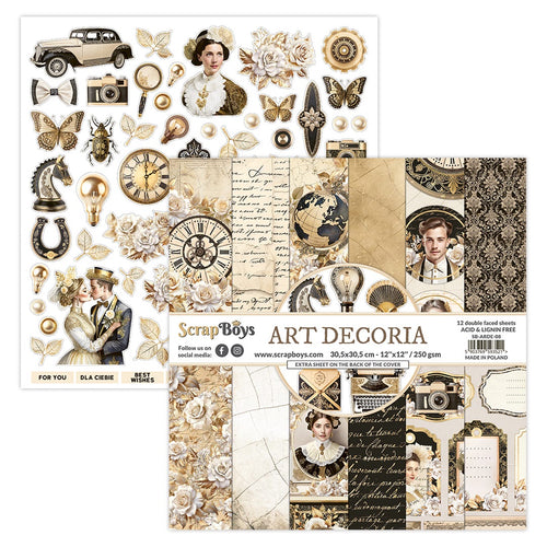 Scrapboys - Art Decoria - 12x12 Paper Pad