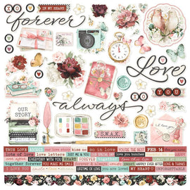 Simple Stories - Simple Vintage Love Story - 12x12 Sticker Sheet