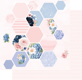 Uniquely Creative - Indigo Bloom - 12x12 Pattern Paper "Lyla"