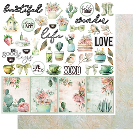 Uniquely Creative - Tea & Tranquility - 12x12 Pattern Paper - Afternoon Breeze