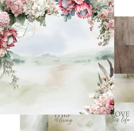 Uniquely Creative - Paperbark Blooms - 12x12 Pattern Paper - Folded Stories