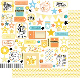 Uniquely Creative - Written In The Stars - 12x12 Pattern Paper "Superstar"