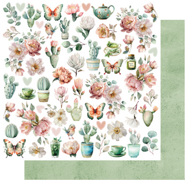 Uniquely Creative - Tea & Tranquility - 12x12 Pattern Paper - Beautiful Rituals