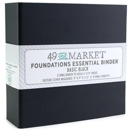 49 and Market - Foundations Essential Binder (6"x8" Album) - Basic Black