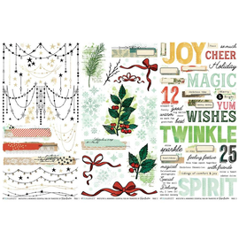 **Pre-Order** 49 and Market - Mistletoe and Memories - 6x12 "Essential" Rub-on Transfer Set (ETA Mid Aug 25)