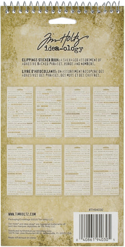 Tim Holtz Idea-ology - Sticker Book - Clippings