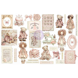 **Pre-Order** Prima Marketing - Buttons & Keepsakes - Ephemera - Quilted Memories (64pcs with Foil Detail) (ETA End June 26)