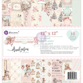 **Pre-Order** Prima Marketing - Christmas Blush - 12x12 Paper Pad W/Foil Details (ETA Mid Sep 26)