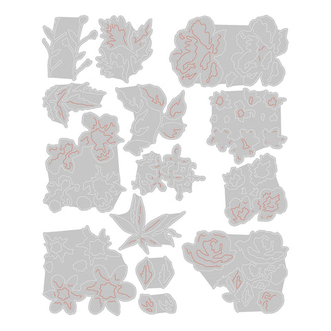 Sizzix - Tim Holtz Thinlits - Brushstroke Flowers Mini (666284)