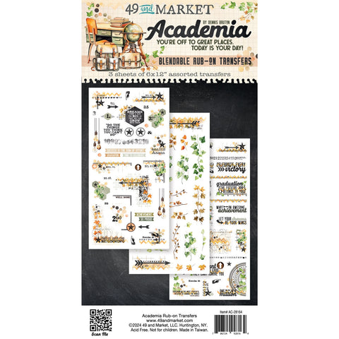49 and Market - Academia - 6x12 Rub-ons