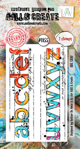 AALL & Create - A8 Photopolymer Clear Stamp Set #1155 - ABC CBA