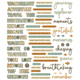 **Pre-Order** 49 and Market - Wanderlust Explorer - Chipboard Words (ETA End Mar 25)