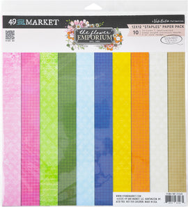 **Pre-Order** 49 and Market - The Flower Emporium - 12x12 "Staples" Collection Pack (10 Sheets) (ETA Mid to End April 25)