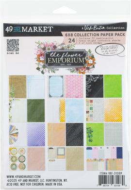 **Pre-Order** 49 and Market - The Flower Emporium - 6x8 Collection Pack (24 Sheets) (ETA Mid to End April 25)