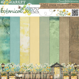 **Pre-Order** 49 and Market - Botanical Buzz - 12x12 Collection Pack - Solids (8 Sheets) (ETA Mid Aug 25)