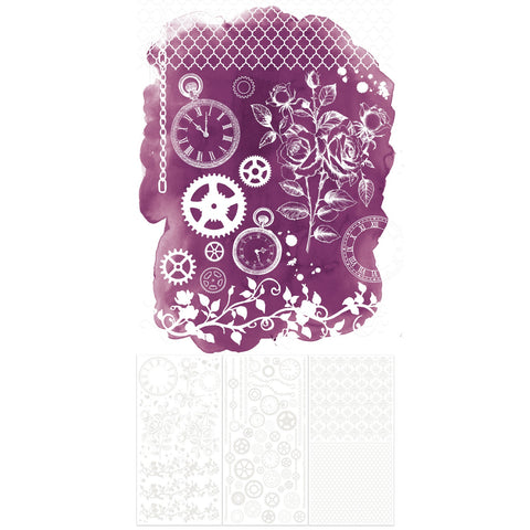 **Pre-Order** 49 and Market - Echoes Of Time - 6x12 Irresistable Rub-on Transfer Set "Times" (ETA Mid Oct 25)