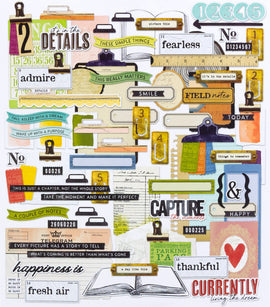 **Pre-Order** 49 and Market - Curiosities In Willow Grove - Ephemera Set "Journaling Bits" (100pcs) (ETA Mid Oct 25)