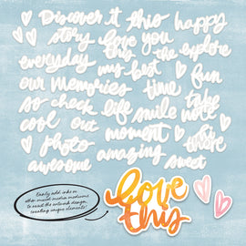 **Pre-Order** 49 and Market - Irresistible Chipboard - Words (ETA Mid Feb 26)