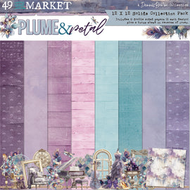 **Pre-Order** 49 and Market - Plume & Petal - 12x12 Collection Pack - Solids (8 Sheets) (ETA Mid Feb 26)