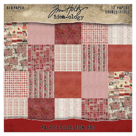 Tim Holtz Idea-ology - 8x8 Palette Collection - Red (12 Papers)