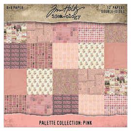 Tim Holtz Idea-ology - 8x8 Palette Collection - Pink (12 Papers)