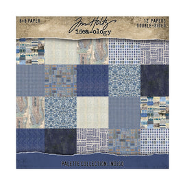 Tim Holtz Idea-ology - 8x8 Palette Collection - Indigo (12 Papers)