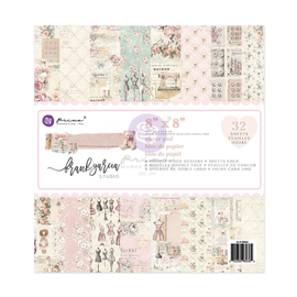 **Pre-Order** Prima Marketing - Buttons & Keepsakes - 8x8 Paper Pad (32 Sheets) (ETA End June 26)