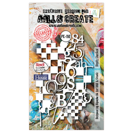 AALL & Create - A6 - Stencil #110 - Digits Checked