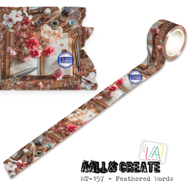 AALL & Create - Layer It Up Washi Tape #157 - Feathered Words