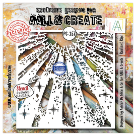 AALL & Create - 6x6 - Stencil #257 - Radiant Rise