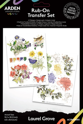Arden Creative Studio - Laurel Grove - Rub-On Transfer Set (4 Sheets)