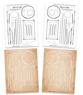 Arden Creative Studio - TEXT{ures} by Lou Collins - Stitch Pattern Vol II - 6x8 Rub-On Transfer Set (8 Sheets)