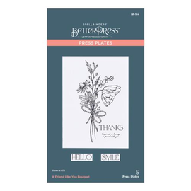 Spellbinders - Pressed Posies Collection - Betterpress Plates - A Friend Like You Bouquet