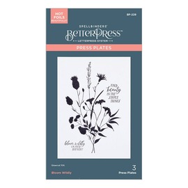 Spellbinders - Field Notes Collection - Betterpress Plates - Bloom Wildly