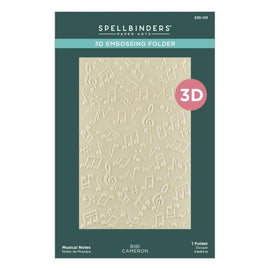 Spellbinders - Bibi Cameron - 3D Embossing Folder - Musical Notes