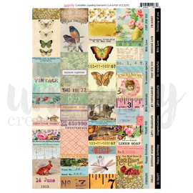 Uniquely Creative - Delighted Curiosities - Layering Elements - A4 Cut-A-Part Sheet