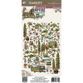 **Pre-Order** 49 and Market - Campfire Memories - Laser Cut "Camping" Elements (Ephemera) (ETA End Sep 26)