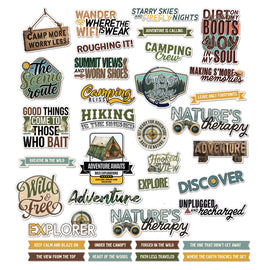 **Pre-Order** 49 and Market - Campfire Memories - Chipboard Sentiments Set (36pcs) (ETA End Sep 26)