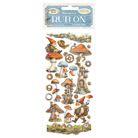 Stamperia - Hidden Grove - Rub-ons "Mushroom House"