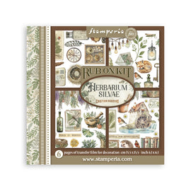 Stamperia - Herbarium Silvae - Rub-on Kit (6 Pages - 15.5x15.5cm)