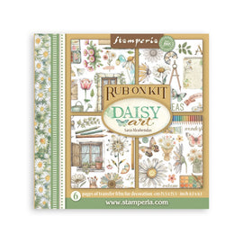**Pre-Order** Stamperia - Daisy Art - Rub-on Kit (6 Pages - 15.5x15.5cm) (ETA Late Feb 26)