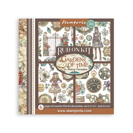 Stamperia - Gardens of Time - Rub-on Kit (6 Pages - 15.5x15.5cm)