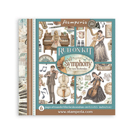 Stamperia - Symphony - Rub-on Kit (6 Pages - 15.5x15.5cm)
